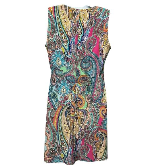 Tommy Hilfiger Women Paisley Boho Dress 8 Colorful Mod Festival Retro Resort‎ - Picture 3 of 10